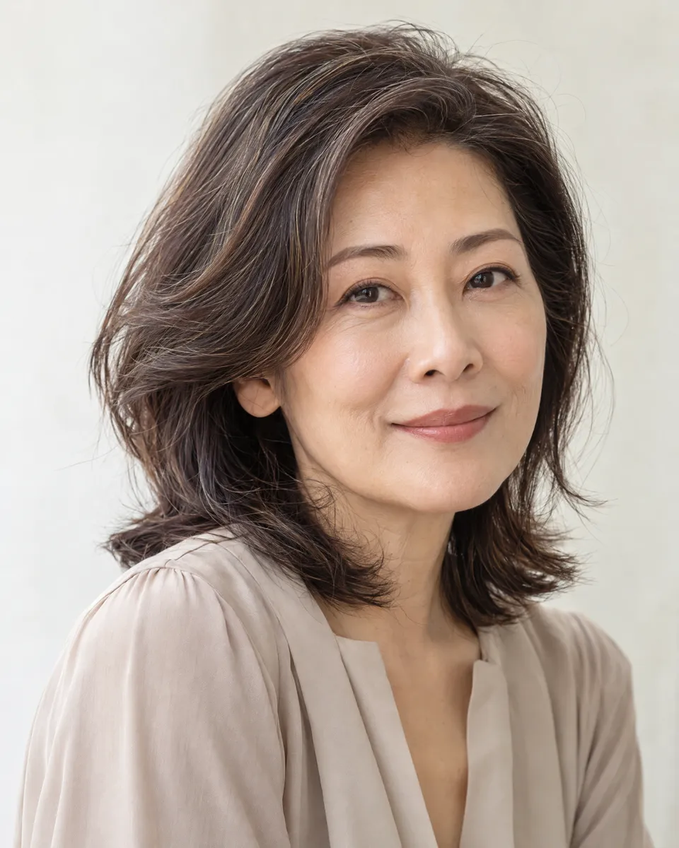 假髮|香港|女士中長髮造型示意